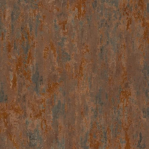 Profhome Uni Tapete 326511-GU Vliestapete orange kupfer braun 0,53 m x 10,05 m / 5,33 m2