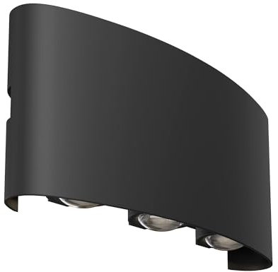 Maytoni Strato Outdoor Up Down Wandleuchte Schwarz, IP54, 3000K