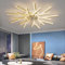 Ceiling Fans with Lights and Remote APP Control Reversible DC Large Ceiling Fans with Lamps Dimmable 6 Speed Fan Light for Living Room Bedroom, Gold, 92cm