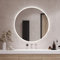 Tulup Spiegel Runden Ø 90 cm Badezimmerspiegel Wandspiegel Dekoration Glass Glass Groß Rund - Neutral weiß