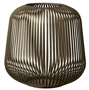 blomus Laterne Lito | Burned Metal | Größe M | 28L x 28B x 27H cm | Kerzenhalter Bronze | Windlicht aus Edelstahl | Laterne Deko | Indoor Windlicht Medium