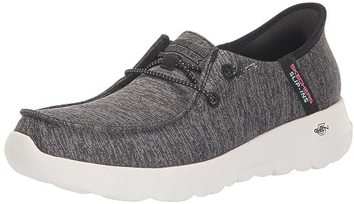 Skechers Scarpe Casual da Donna Senza Mani Slip-in Go Walk Joy Moc Toe, Ginnastica, Nero, 39 EU