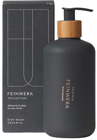 FEINWERK-COLLECTION Dish Wash 350ml Gel - Geschirrspülmittel - hartnäckige Verschmutzungen - ökologisch nachhaltige Inhaltsstoffe - Spender (OPUS No 12)