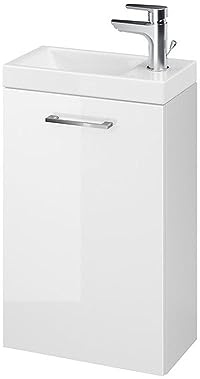 Belvit Lara Unterschrank mit Waschbecken Weiß glänzend (39,2x59x21,5cm)