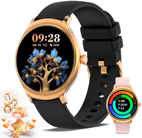 Nemheng Smartwatch mit Telefonfunktion,1.39 Zoll Touchscreen Armbanduhr mit Pulsuhr Schlafmonitor Menstruationszyklus Schrittzähler,113 Sportmodi Sportuhr für Android iOS für NT67 Smart Watch