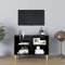 Camerina Meuble TV avec Pieds en Bois Massif Noir 69,5x30x50 cm,Table TV,Ensemble Meuble TV,Meuble TV