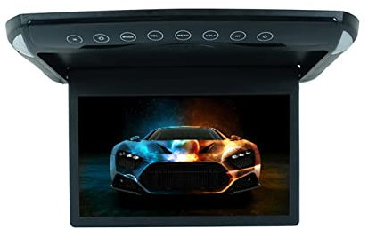 Lecteur DVD pour voiture Moniteur de voiture 1080P 10.1/12.1 pouces rabattable TFT LCD moniteurs de montage sur le toit de l'automobile avec lecteur MP5 USB TF moniteur de plafond de voiture Multifonc