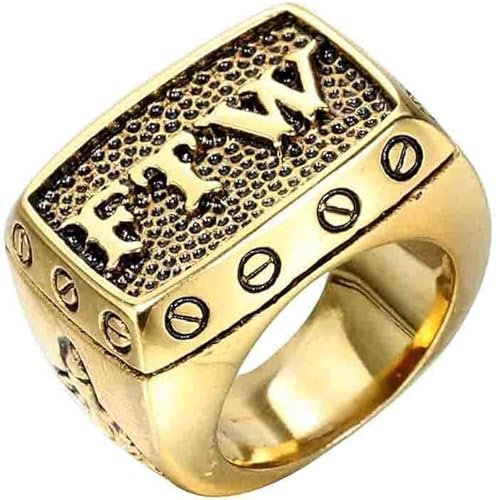 VaEven Trend Brief FTW Paar Ring Hip-Hop Cool Persönlichkeit Punk Paar Schmuck Schmuck Accessoires 3 Farben zur Auswahl