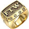 VaEven Trend Brief FTW Paar Ring Hip-Hop Cool Persönlichkeit Punk Paar Schmuck Schmuck Accessoires 3 Farben zur Auswahl
