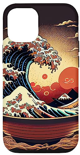 Abbildung der Großen Welle in Japan von Ramen Hülle für iPhone 12/12 Pro