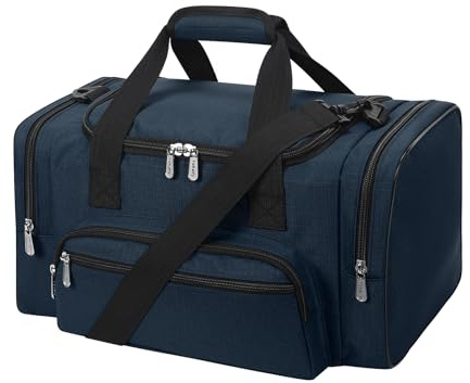 ZZY 25L Sporttasche Klein, 43x25x23 cm Kleine Reisetasche, Marineblau | Gym Tasche, Fitness Tasche Trainingstasche für Weekender Reisetasche