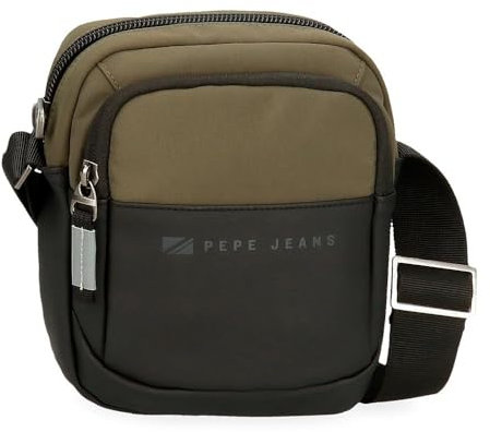 Pepe Jeans Jarvis Grün Anpassbarer Laptop-Rucksack 28x40x16 cm Polyester mit Details aus Kunstleder