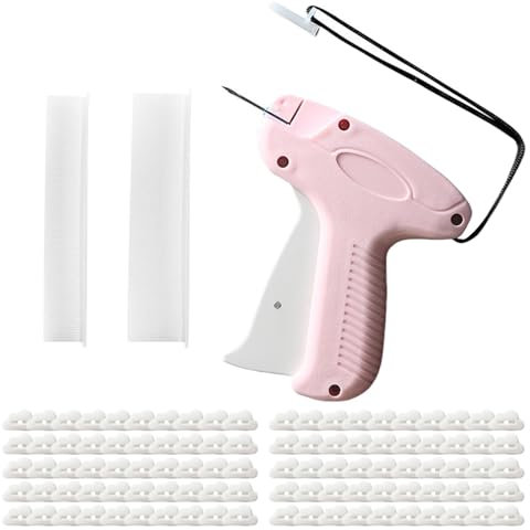 Quick Clothing Fixer, fissatore rapido per abbigliamento, strumento di fissaggio per vestiti, pistola per cucire trapunta, fissaggio rapido per vestiti con fibbia a 100 aghi in plastica
