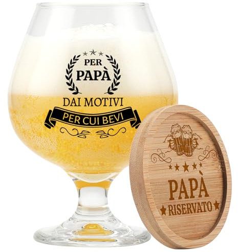 papà2 Regalo Papà, Bicchieri da Birra Regali per Papà, Regalo Compleanno Papà, Idee Regalo Papà, Regali per Papà da Parte di Figlia e Figlio, Regalo Festa del Papà,Natale Regalo(510ml)-2