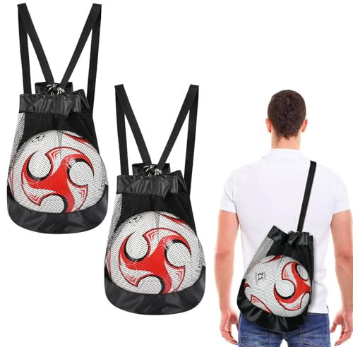AMFUN Ball Bag Ball Net, Sturdy Ball Mesh Bag, Storage Ball Net Bag, Portable Ball Net Sports Ball for Volleyball Soccer Basketball