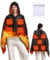 2024 Upgraded USB Electric Heated Shawl Blanket with Zipper Detachable Hat, Large Size Thick Flannel,Fast Heating 3 Temperature Levels and Nine Heated Areas Blanket,Portable Throw for Home and Office