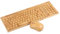 Set Tastiera e Mouse Wireless Bamboo, Legno di bambù Naturale 2.4G, Tasti Multimediali, Compatibile con 7/8/XP/VISTA, per Casa, Ufficio e Scenari di Gioco