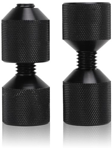 Set da 2 pezzi di perni a doppio foro da 1 1/8 pollici Perni di centraggio flangia a doppio foro filettati in alluminio Strumenti per tubisti Costruzione di aste filettate in