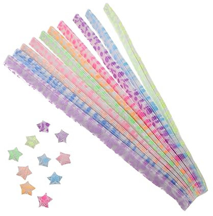 BELLIFFY 630 Stück Origami-sternstreifen Bunte Papierstreifen Zum Basteln Zubehör Für Papiersterne Leicht Zu Falten