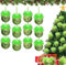 Decorazioni natalizie per interni, 12 palline per albero di Natale a forma di elfo verde, ornamenti con capelli verdi pelosi, palline di Natale da appendere per albero di Natale, caminetti, ghirlande,
