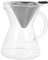 Cabilock 1 Set Glas Kaffeekanne Manueller Kaffeetropfer Kaffeemaschine Kaffeetropfer Einzeltasse Kaffeefilter Sieb Handkaffeetropfer Topf Edelstahl