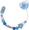 MYREBABY Reborn Baby-Puppen-Schnuller-Clips, Zubehör, Schnuller-Clip-Kette mit magnetischem Schnuller für Reborn Babypuppen, Fütterungsspielzeug, Zubehör für Kinder, Geschenk (blau)