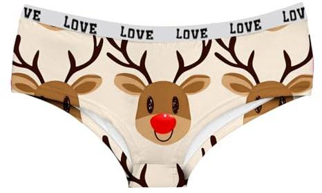 Weihnachts Unterwäsche Damen Sexy Underwear Dessous Lustige Weihnachten Tanga Unterhose Erotic Christmas Slips Atmungsaktiv Skiny Lingerie