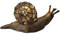 Bieye Land Schnecke Tiffany Stil Buntglas Akzent Tischlampe für Home Decor (Bernstein, 10 T x 5 B x 5 H)