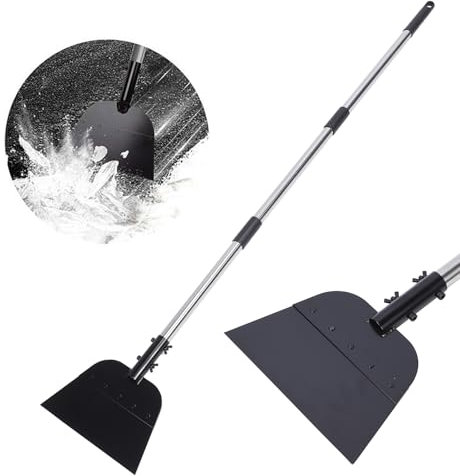 Flache Schneeschaufel, Eiskratzer für Gehwege, Unkrautentfernungswerkzeug, Eisentfernungs-Unkrautwerkzeug für Straßen- und Gartenreinigungsschaber