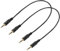 Greluma 2 Pcs Câble audio jack TRS 3,5 mm 30 cm, prise stéréo mâle vers mâle 3 broches 1/8 pour casque audio, cordon auxiliaire