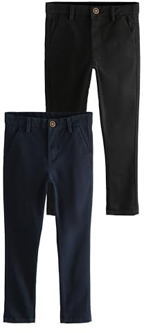 NEXT Jungen Chinohose mit Stretch, 2er-Pack