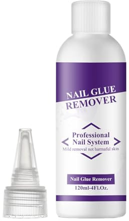 Nail Glue Remover, Acrylic Glue Dissolver, Fast Acting Nail Solution, Quick Dry Finish, Easy Pour Bottle, 120ml, For Removing Artificial Nails And Tips.