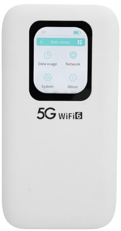 Cuifati 5G WiFi 6 Mobiles Hotspot -Gerät, Dual -Band -WiFi 2,4GHz & 5,8 GHz Tragbares WLAN, Unterstützt Hot -Swap- und Nano -SIM -Karte, Hotspot -Geräte mit Bis zu 16 Geräten Anschließen