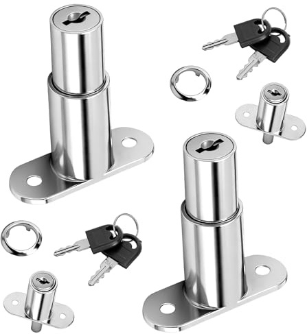 Push-Pull Schiebetür Schloss 105-32 – Möbelschloss mit Schlüssel, Schrankschloss für Einzel-Türen, 2PCS, Robustes Schloss Schiebetür für Möbel & DIY
