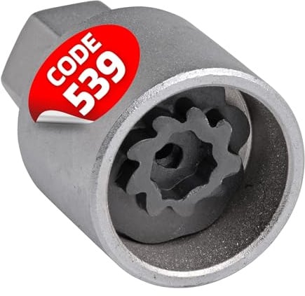SW-Stahl 02383L-19 Felgenschloss-Adapter 539 passend für VW Felgen | Spezial-Steckschlüssel für VW Radsicherungsschrauben - Robuste Felgensicherung - Präzise Passform für Modell-Typ 539