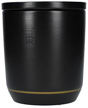 La Cafetière Edited wärmeisolierte Espressotassen aus Keramik, 70 ml – mattschwarz/gold (2er-Set)
