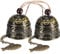 2 Stück Fengshui Glocke Vintage Drachenglocke Fengshui Windspiele Viel Glück Hängende Glocke für Haus Garten Viel Glück Segen Terrasse Hof Indoor Outdoor Haustür Dekorationen