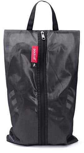 pack all Wasserfeste Reise Schuhbeutel, Schuhorganizer, Schuhtasche mit Reißverschluss, für Männer und Frauen (Plus-Schwarz)