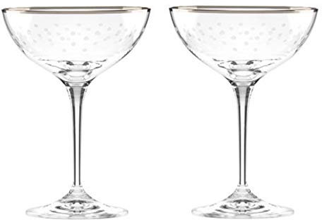 Kate Spade New York Sadie Street Crystal Champagneruntertassen, 2 Gläser von Lenox