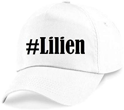 Reifen-Markt Base Cap Hashtag #Lilien Größe Uni Farbe Weiss Druck Schwarz