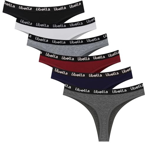 Libella Damen Tanga StringsDessous Baumwolle mit Tiefebund in 6er Pack 3207UN2 S