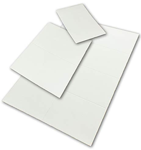 40 Stück - Visitenkarten 7,4 x 10,5 cm (DIN A7) aus echtem Büttenpapier zum Selbstdrucken auf 5 A4 Bogen