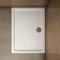 Piatto Doccia Rettangolare In Marmo Minerale e Resina Mista Ultra Sottile Bianco Lucido Antiscivolo Antibatterico 140x90x3cm