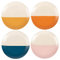 Nicola Spring Stoneware Dinner Plates - 20.5cm - Assorted/Multicolour - Pack of 4 - Ceramic Flecked Two Tone Plates Tableware Dishwasher & Microwave Safe Crockery for Starters, Sides, Mains & Desserts