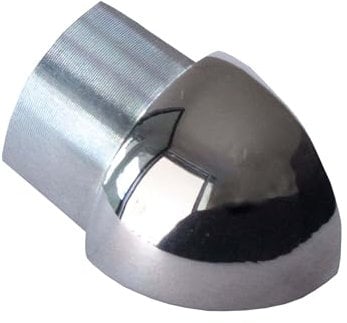 Dalsys Profilo terminale quarto di tondo angolo esterno, profili acciaio inox brunito 10mm, 1 pezzo paraspigoli muro, profili acciaio inox, profilo