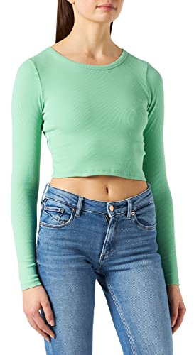 JJXX Women's JXFELINE LS Rib Tee NOOS T-Shirt, Absinthe Green, M