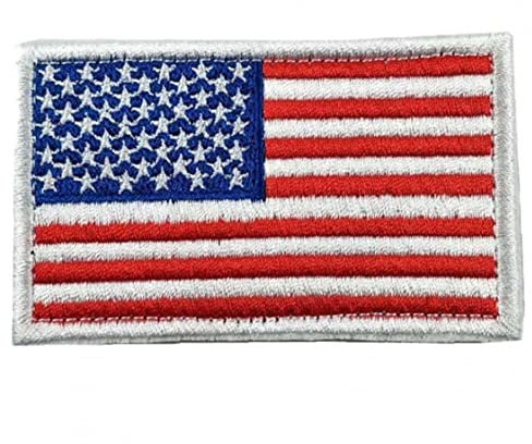 Onsinic Embroidered Thread American Flag Embroidered Patches Patriotic Usa Military Tactics Patch Iron on Stickers for Clothes