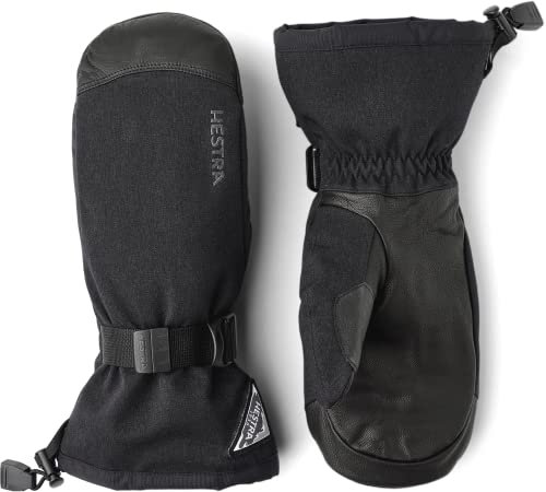 HESTRA Powder Gauntlet Mitt Schwarz, Fausthandschuh, Größe 8 - Farbe Black