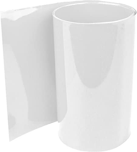 ISOLATECH Tubo termorestringente in PVC a metraggio bianco senza adesivo Misura piatta 40mm (Ø25,5mm) 1 metro 2:1 Set per l'isolamento di batterie 18650 non etichettato (Ø25,5mm 1 metro)