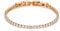 JewelryWe Tennisarmband Damen Armband mit Zirkonia: Rosegold Edelstahl Tennis Armband Verstellbar Armkette Armreif Fußkettchen mit abnehmbarem Verschluss Elegant Schmuck 3mm Breit 19cm Länge